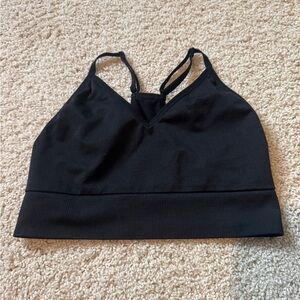Victoria's Secret Pink Sport Black Sports Bra M/L Seamless lightly lined